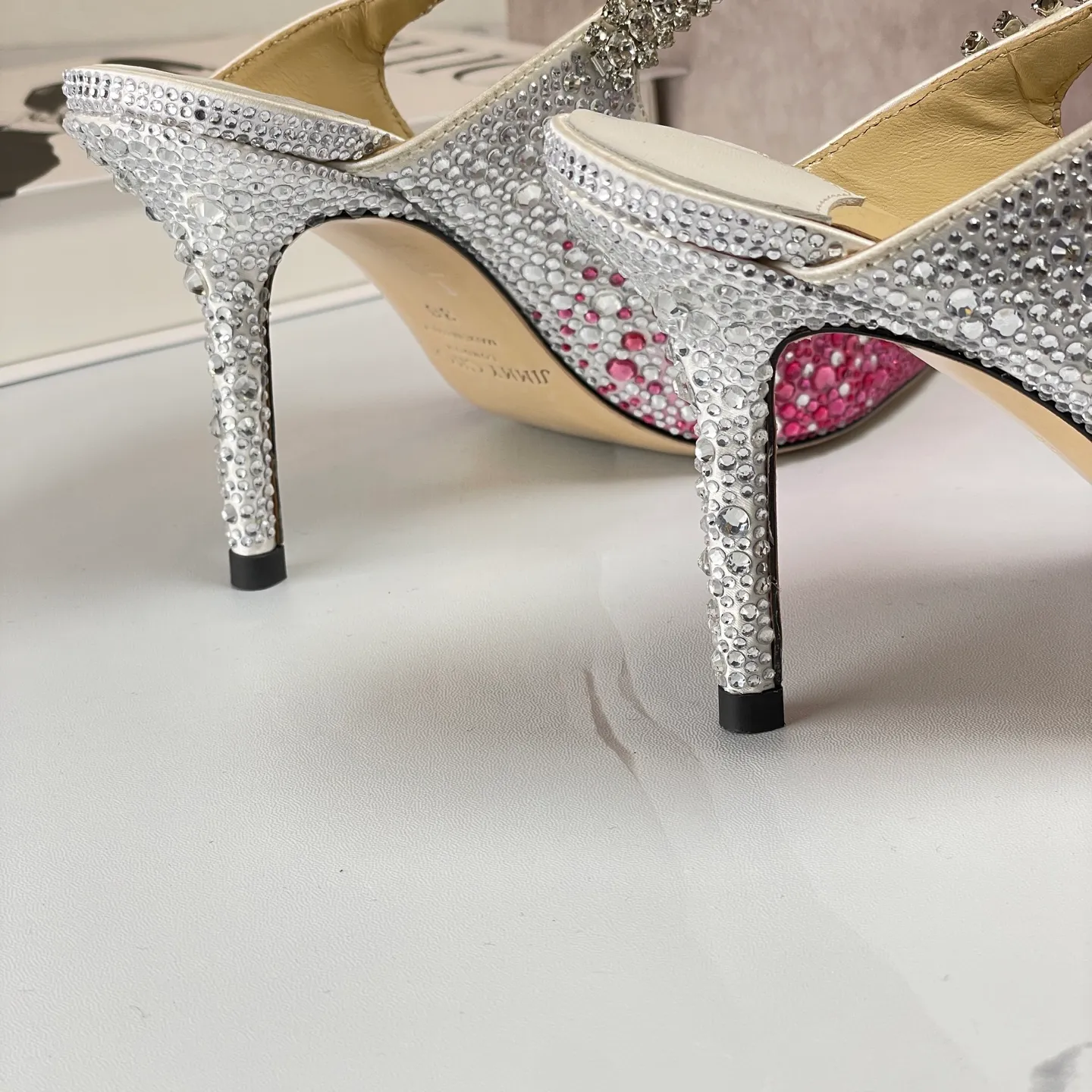 👟👟Ex-factory price 680👟👟 Jimmy Choo BING 65 diamond high heels 35-40 (41 42 43 customized)